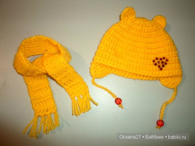 Шапочки и шарфики для кукол (фото 5)