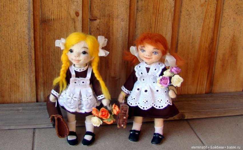 Первое сентября — Авторские куклы из шерсти (валяние): сухое