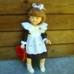 Текстильная кукла Люся  школьница