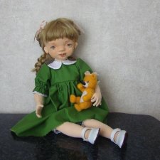 Интерьерная кукла: Лягушонок Лидочка