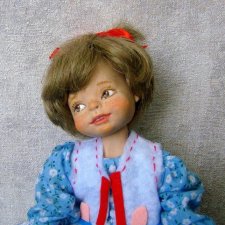 Мари. Авторская кукла в смешанной технике