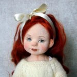 Текстильная шарнирная кукла Сонечка
