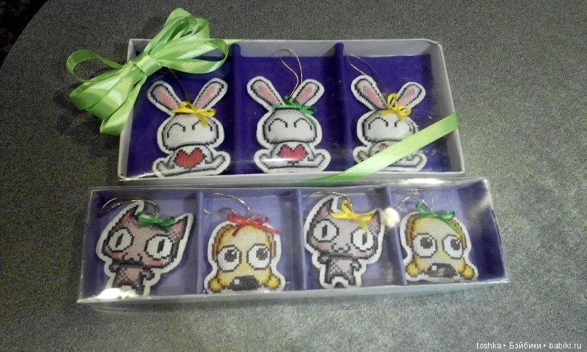 Елочные игрушки вышивка крестиком