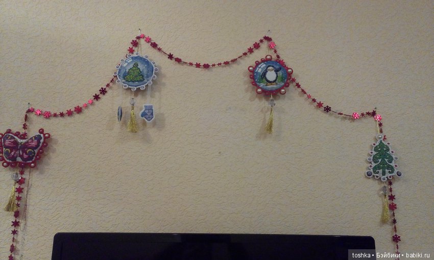 Елочные игрушки вышивка крестиком