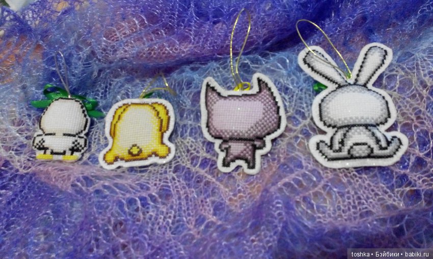 Елочные игрушки вышивка крестиком