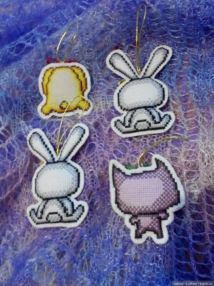 Елочные игрушки вышивка крестиком