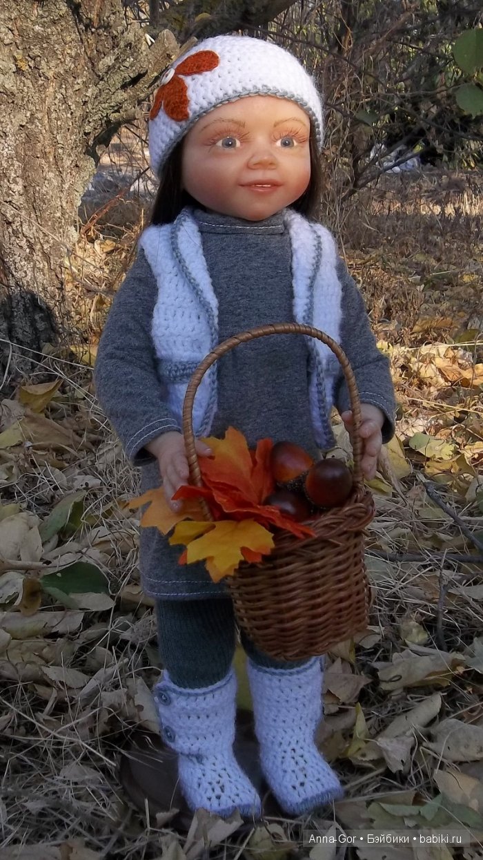 Осенняя девочка, авторская кукла Рита
