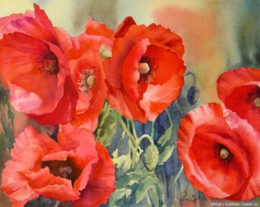 Акварельное многоцветие. Жан -Клод Папье (Jean Claude Papeix)