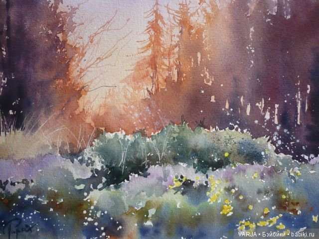 Акварельное многоцветие. Жан -Клод Папье (Jean Claude Papeix)