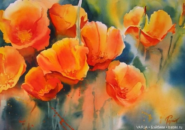 Акварельное многоцветие. Жан -Клод Папье (Jean Claude Papeix)