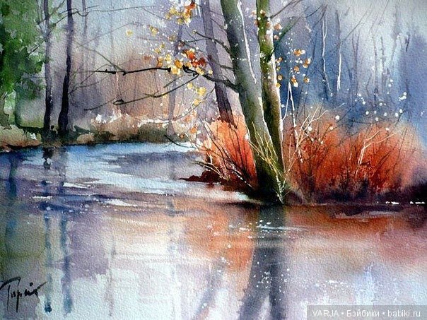 Акварельное многоцветие. Жан -Клод Папье (Jean Claude Papeix)