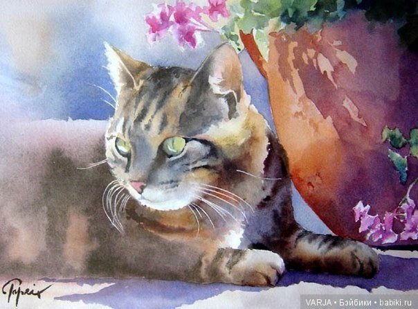 Акварельное многоцветие. Жан -Клод Папье (Jean Claude Papeix)