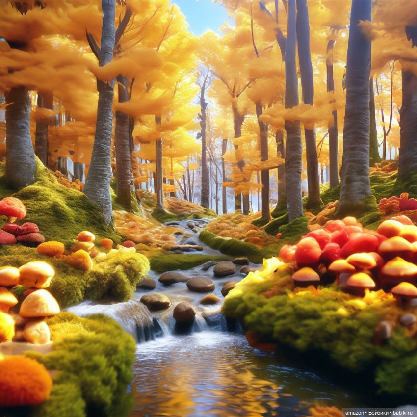 Осень в сказочном лесу от нейросети. Часть 1 (фото 2)