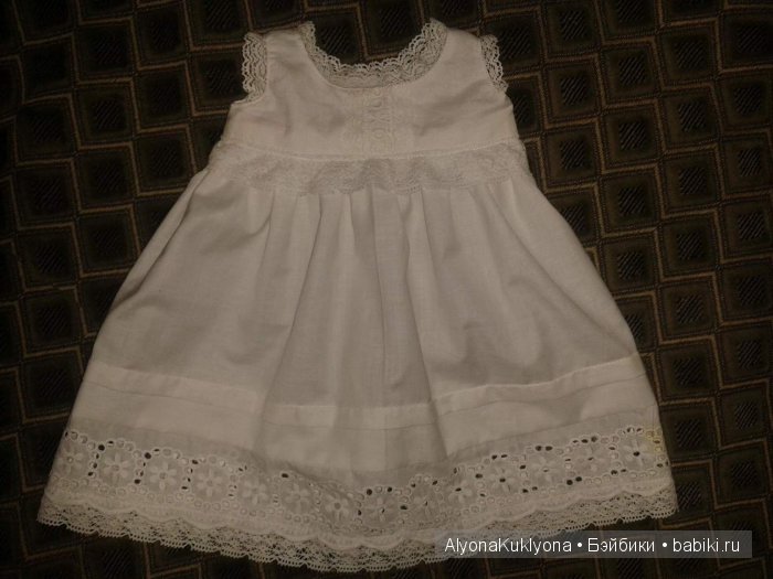 Так выглядела сорочка сразу после шитья, но впереди еще вышивка и состаривание ткани