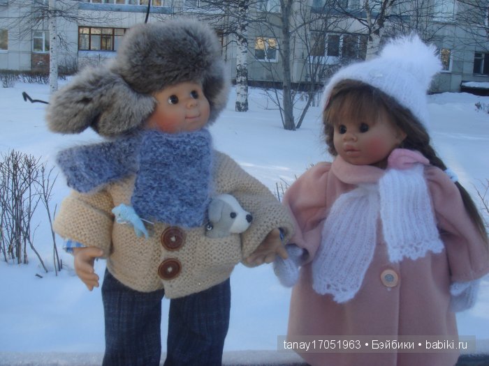 Зимняя прогулка. Куклы Rosemarie Anna Muller (фото 7)