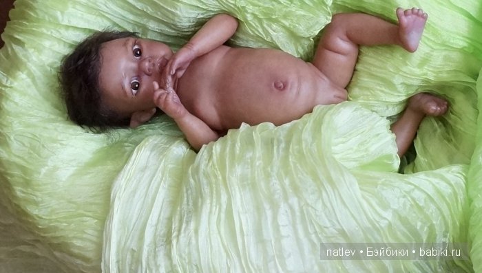 Вот нашла сегодня в капусте... Кукла мини реборн Наталии Коноваловой