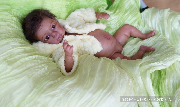 Вот нашла сегодня в капусте... Кукла мини реборн Наталии Коноваловой (фото 3)