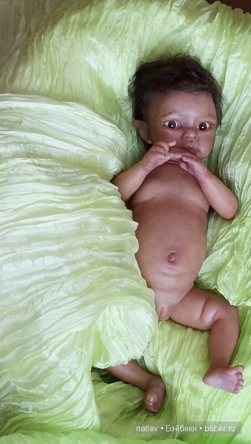 Вот нашла сегодня в капусте... Кукла мини реборн Наталии Коноваловой (фото 5)