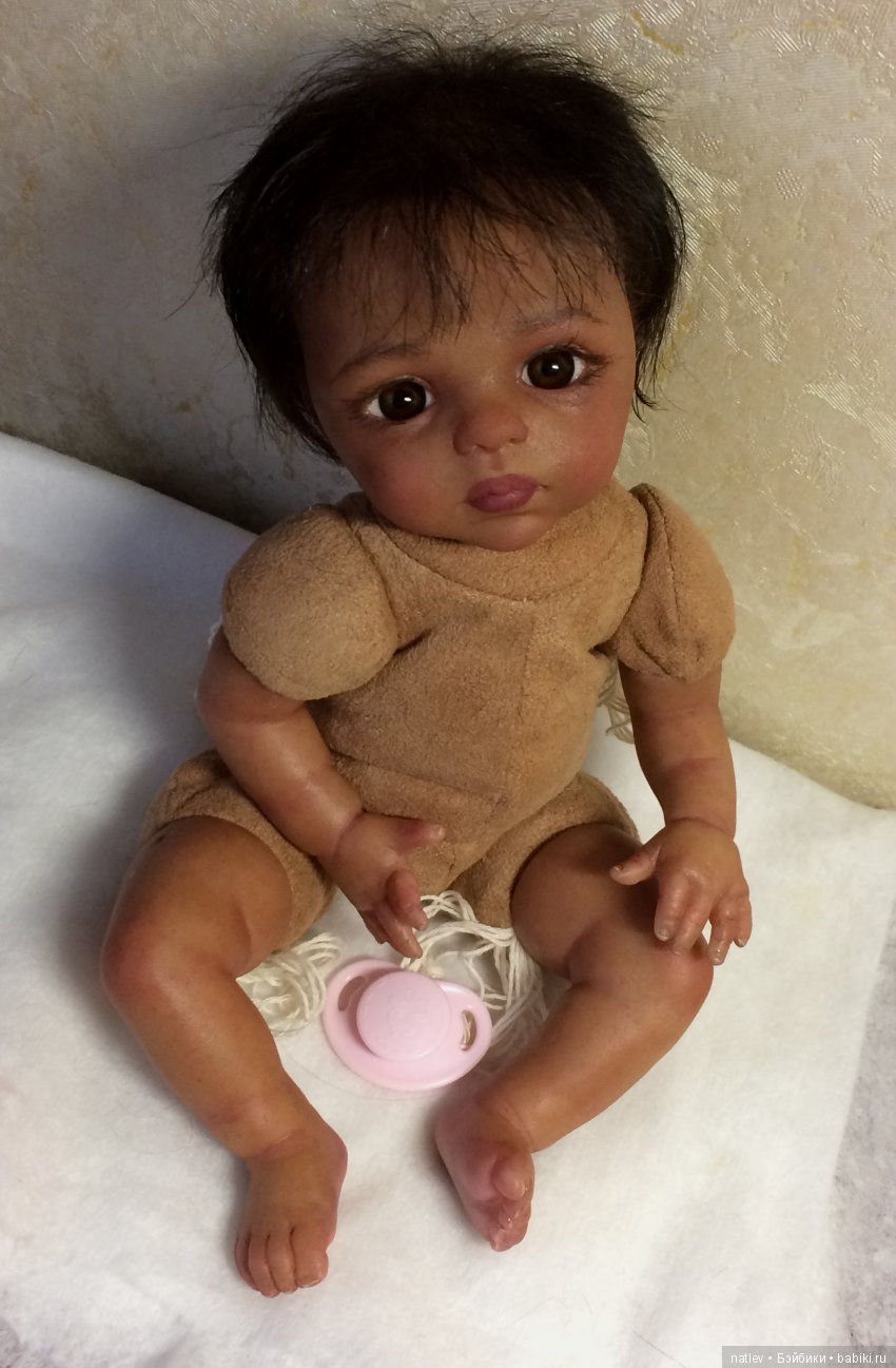 Малютка мулаточка. Кукла реборн Наталии Коноваловой (фото 4)