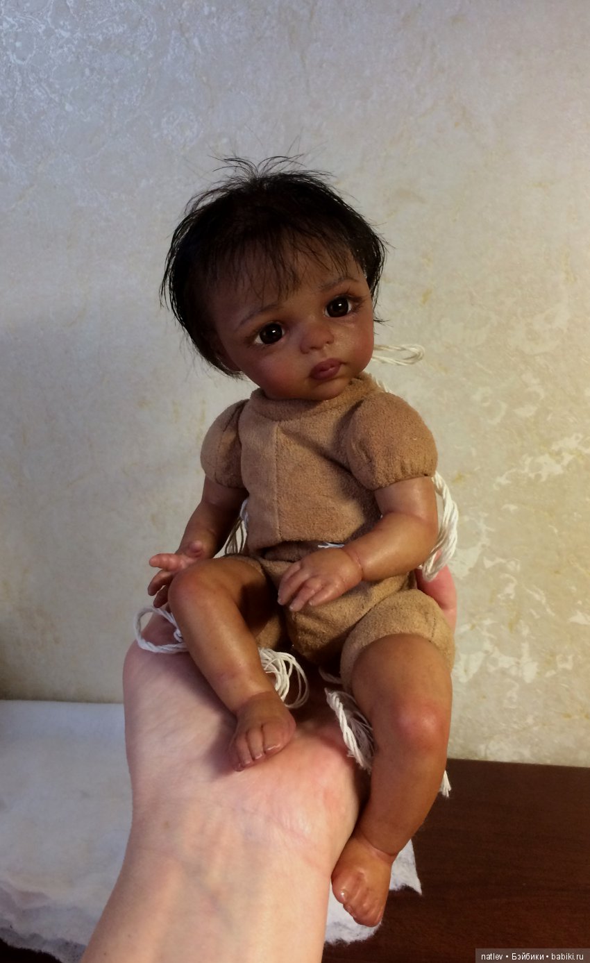Малютка мулаточка. Кукла реборн Наталии Коноваловой (фото 2)