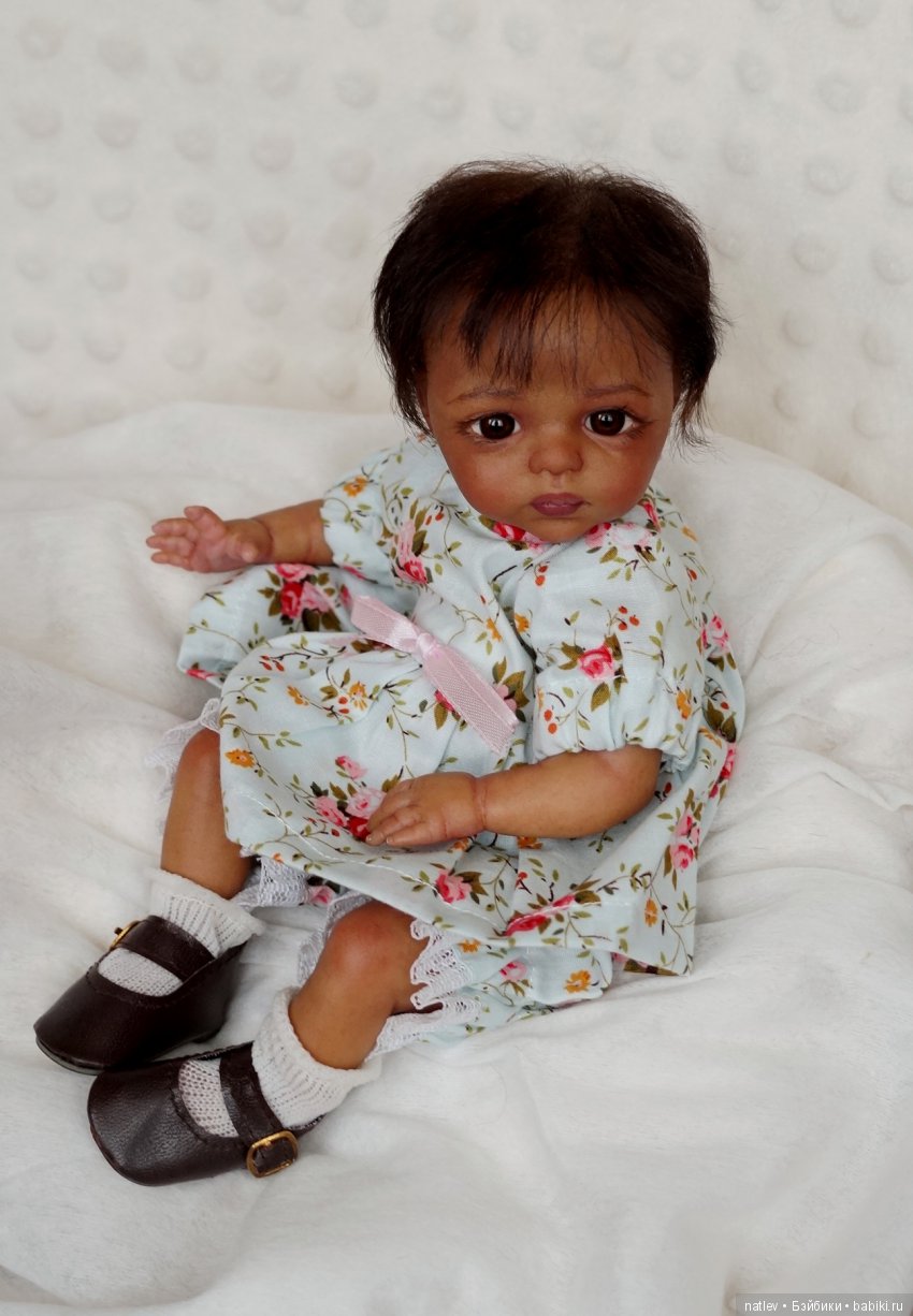 Малютка мулаточка. Кукла реборн Наталии Коноваловой