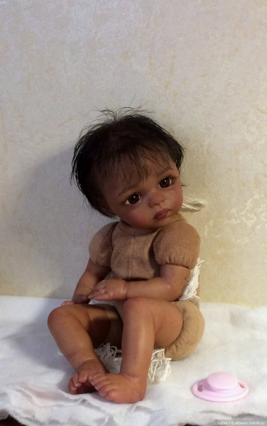 Малютка мулаточка. Кукла реборн Наталии Коноваловой