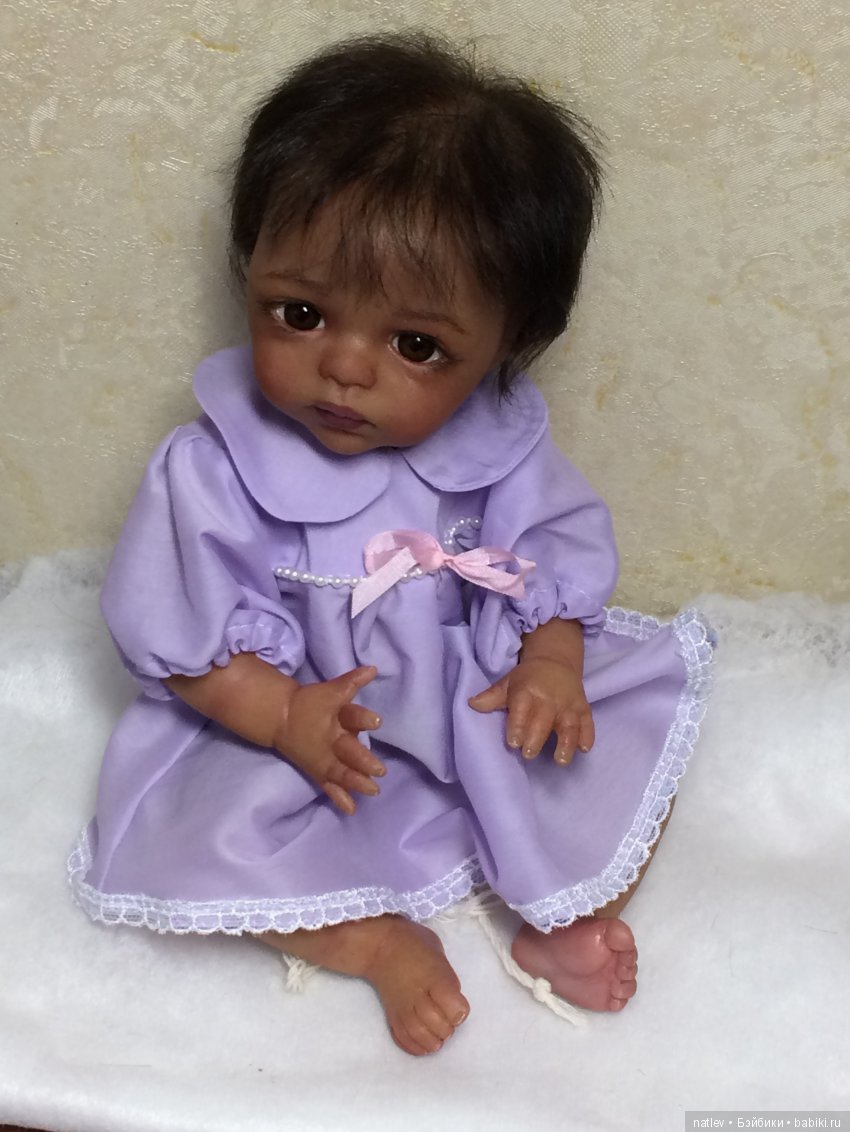 Малютка мулаточка. Кукла реборн Наталии Коноваловой