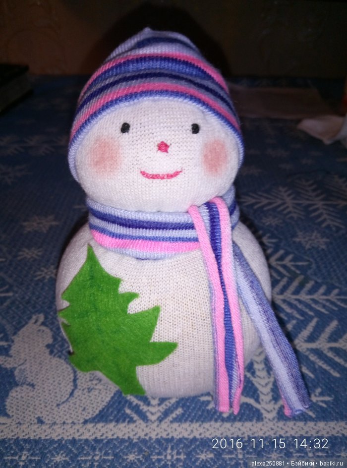 Снеговики, игрушки своими руками (фото 8)