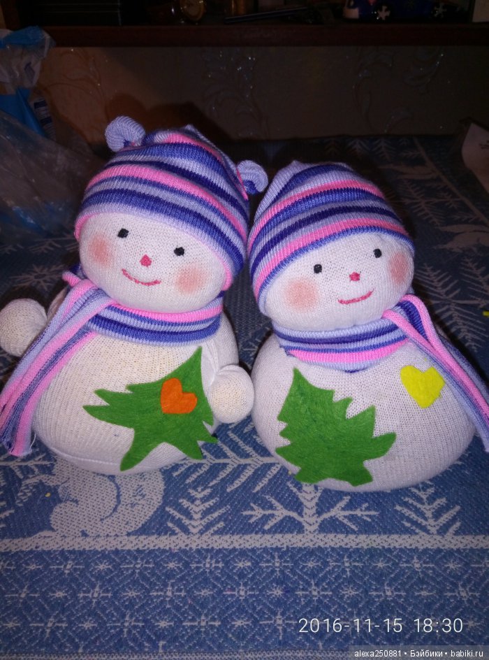 Снеговики, игрушки своими руками