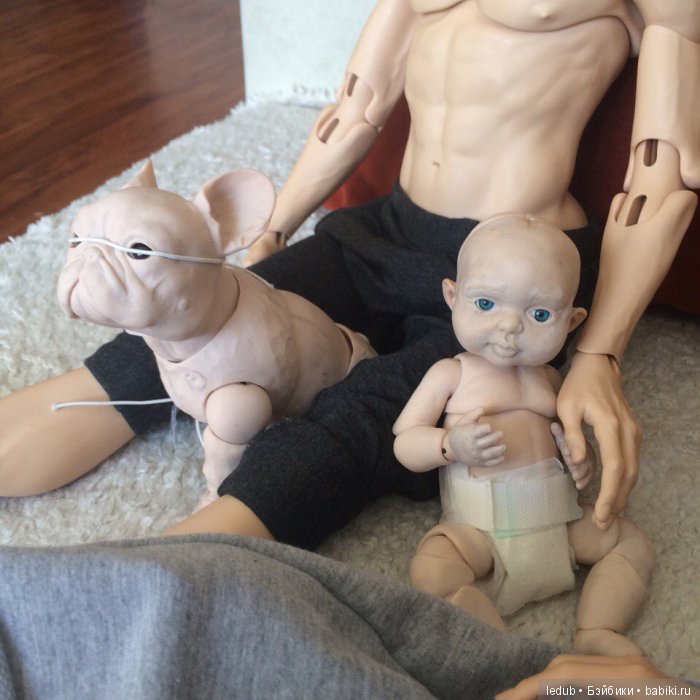 Французская булочка от Лели Дубровиной. Шарнирные куклы (фото 4)