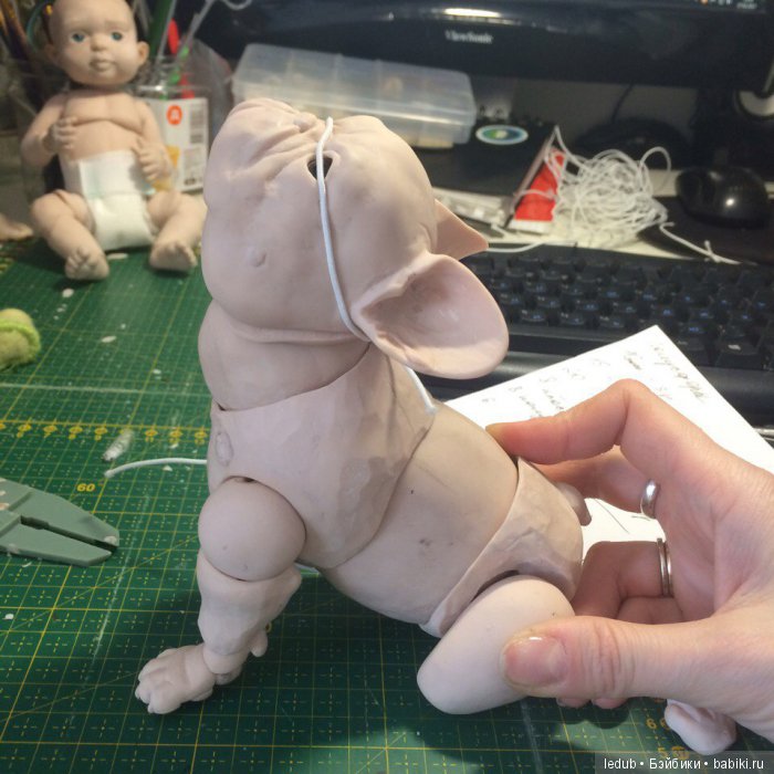 Французская булочка от Лели Дубровиной. Шарнирные куклы (фото 2)