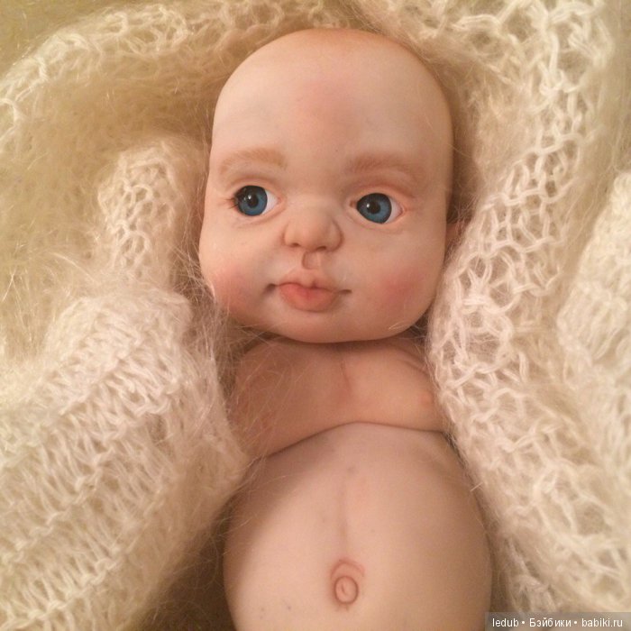 Пробная роспись. Авторская шарнирная кукла (фото 3)