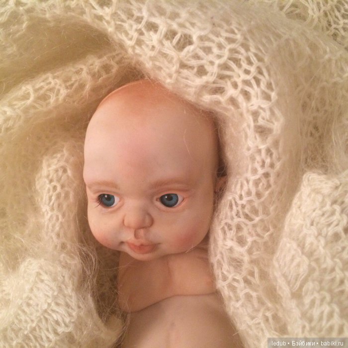 Пробная роспись. Авторская шарнирная кукла (фото 4)