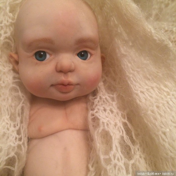 Пробная роспись. Авторская шарнирная кукла (фото 2)