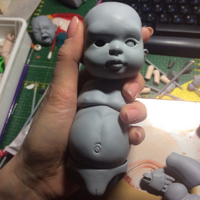 Годовасик. Работа продолжается над шарнирной куклой (фото 2)