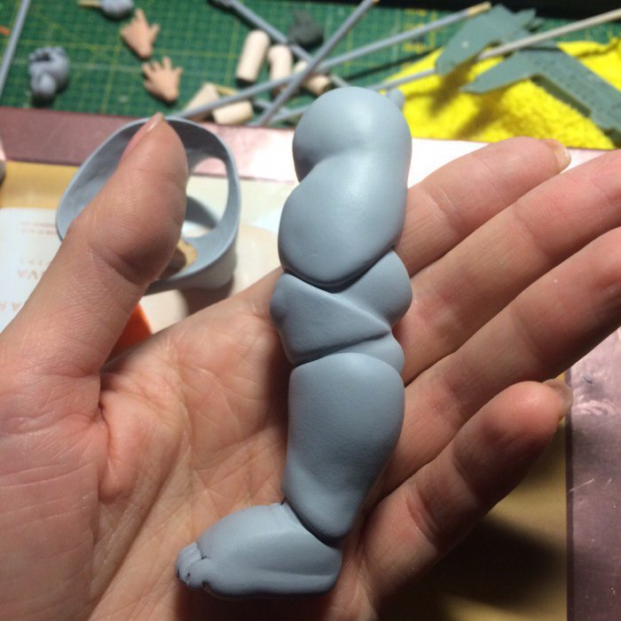 Годовасик. Работа продолжается над шарнирной куклой (фото 8)