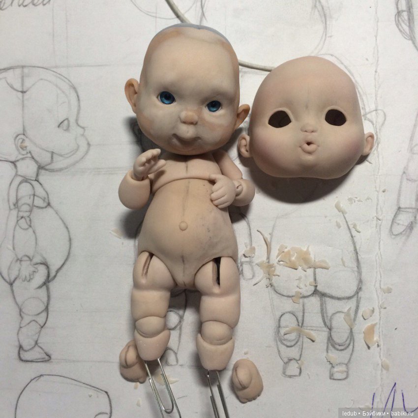 Мой ангелочек — Авторские шарнирные куклы своими руками: лепка (фото 5)