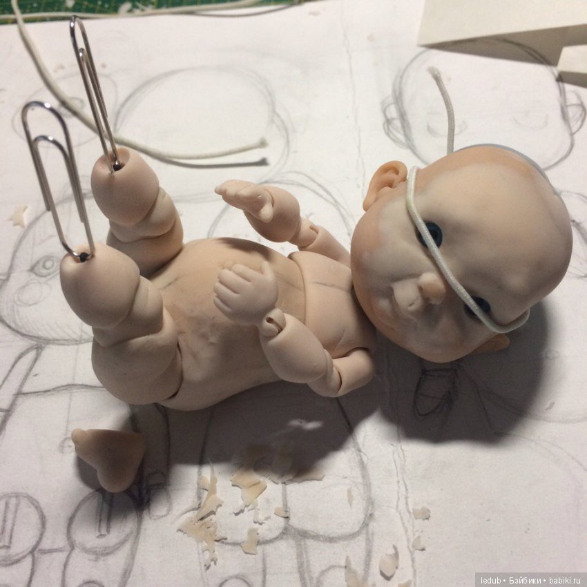 Мой ангелочек — Авторские шарнирные куклы своими руками: лепка (фото 7)