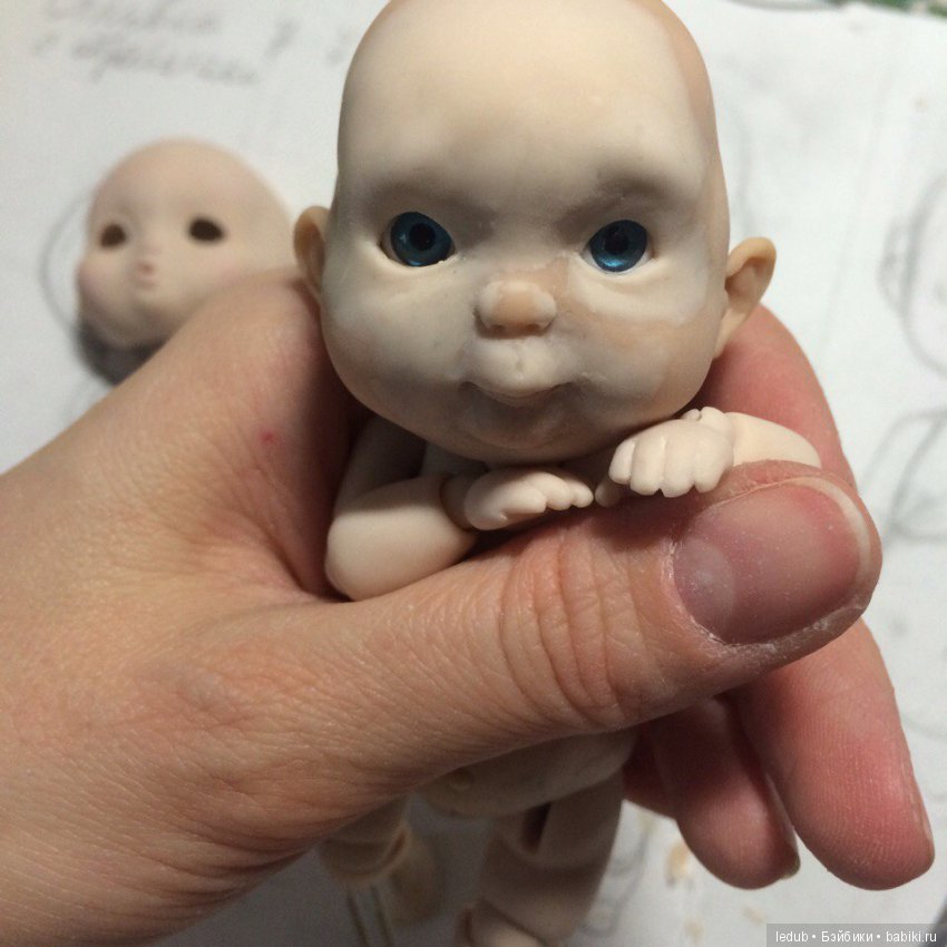 Мой ангелочек — Авторские шарнирные куклы своими руками: лепка (фото 8)