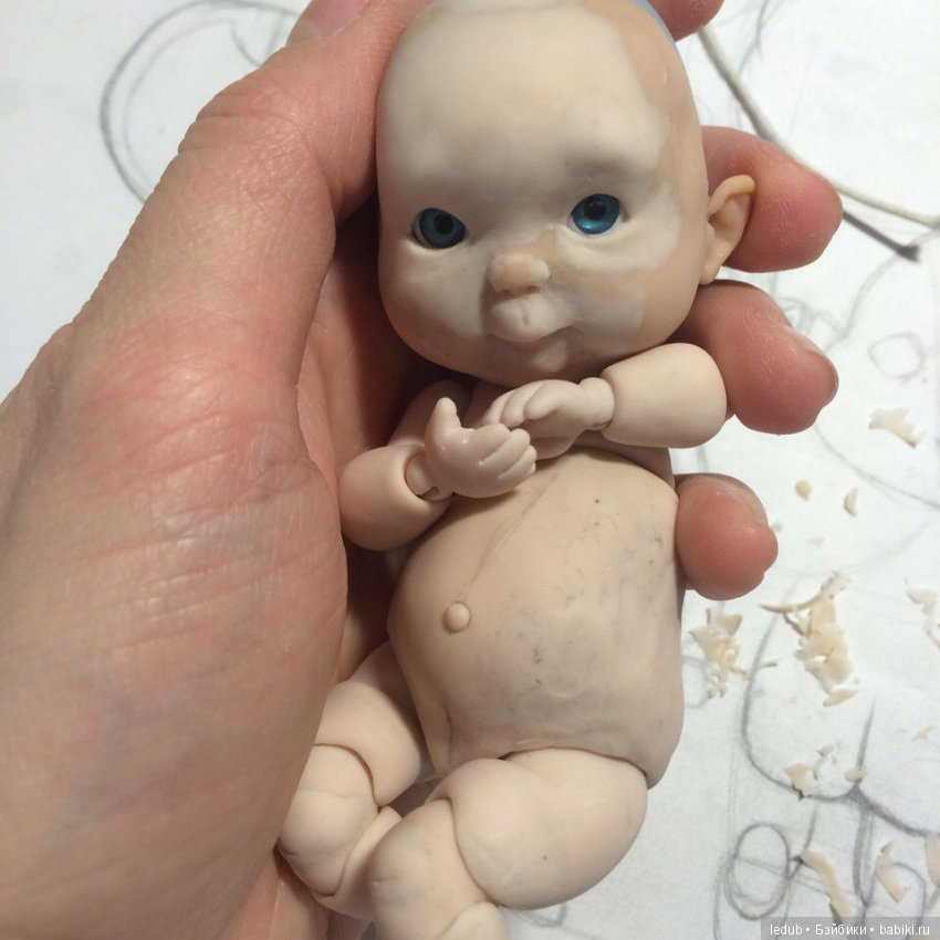 Мой ангелочек — Авторские шарнирные куклы своими руками: лепка (фото 9)
