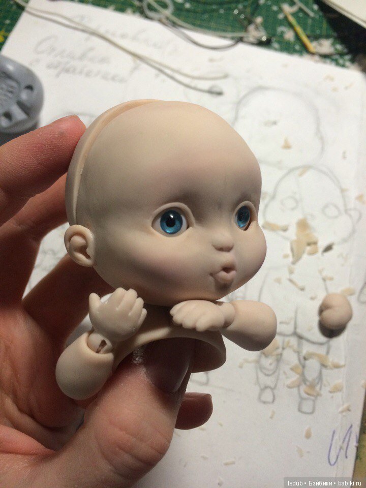 Мой ангелочек — Авторские шарнирные куклы своими руками: лепка (фото 2)