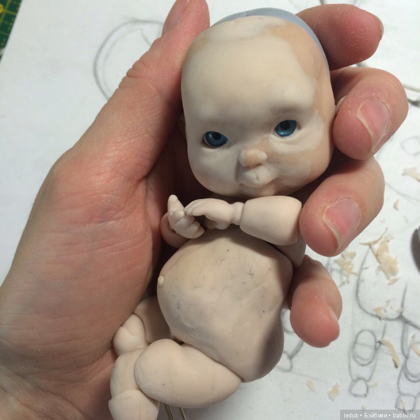 Мой ангелочек — Авторские шарнирные куклы своими руками: лепка (фото 6)
