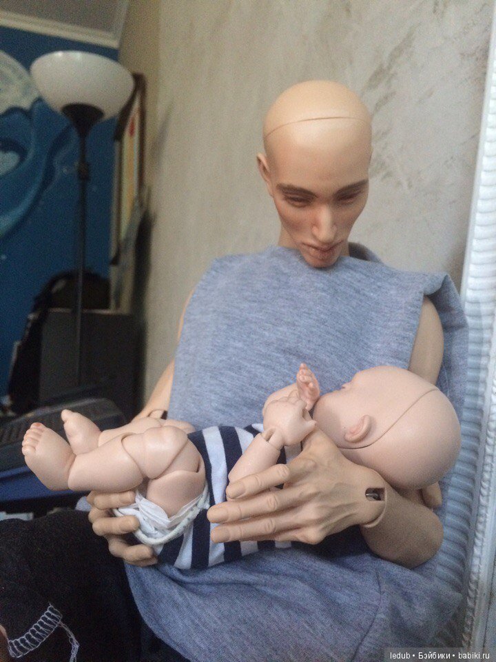 С папой хорошо — Авторские шарнирные куклы своими руками: лепка (фото 4)