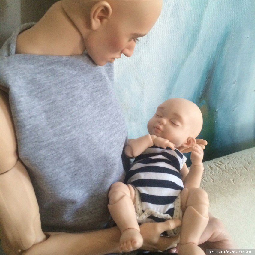 С папой хорошо — Авторские шарнирные куклы своими руками: лепка (фото 5)