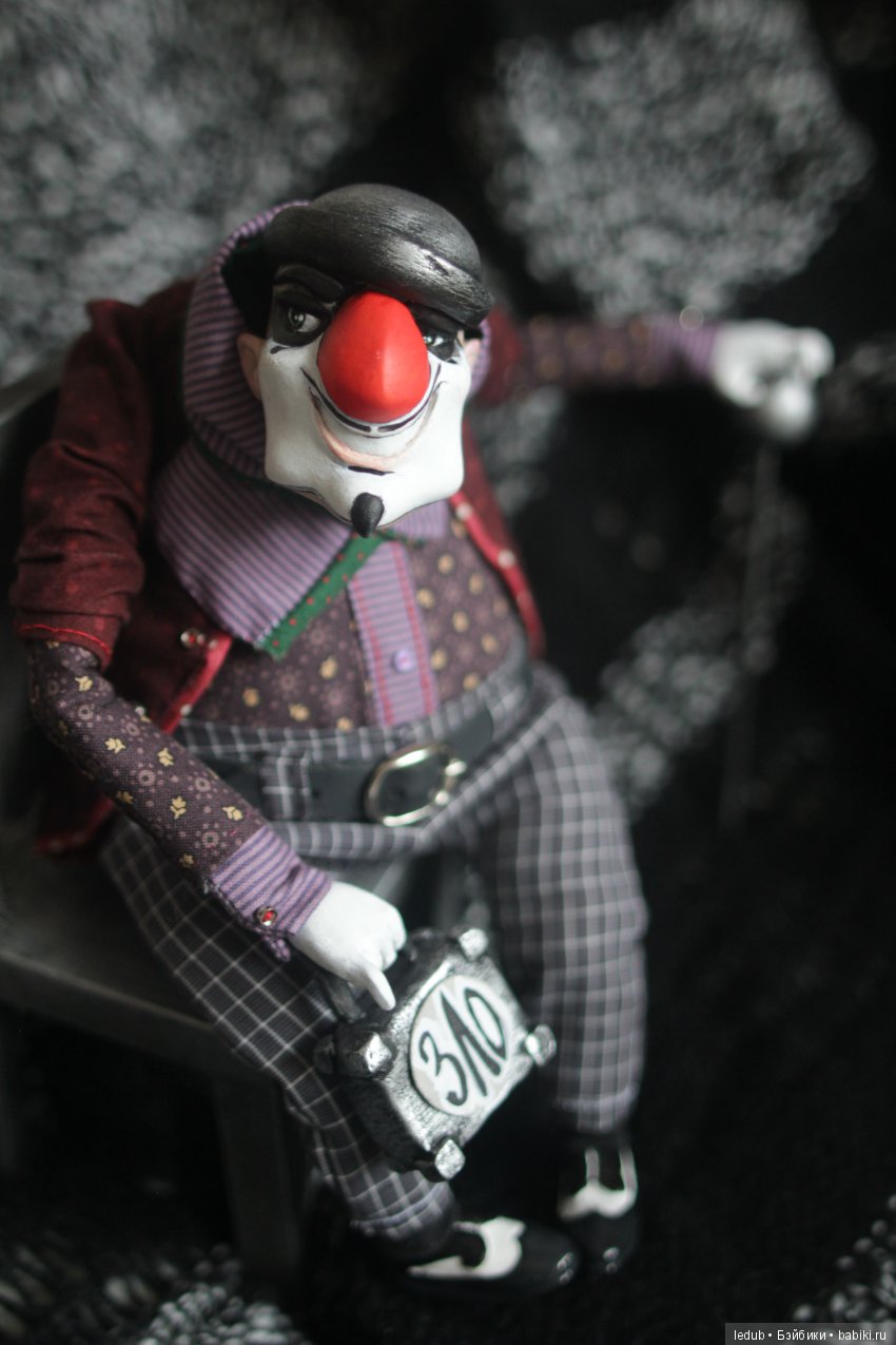 Проект "Клоуны" - "Зло" — Текстильные игрушки и примитивы: кофейные (фото 9)