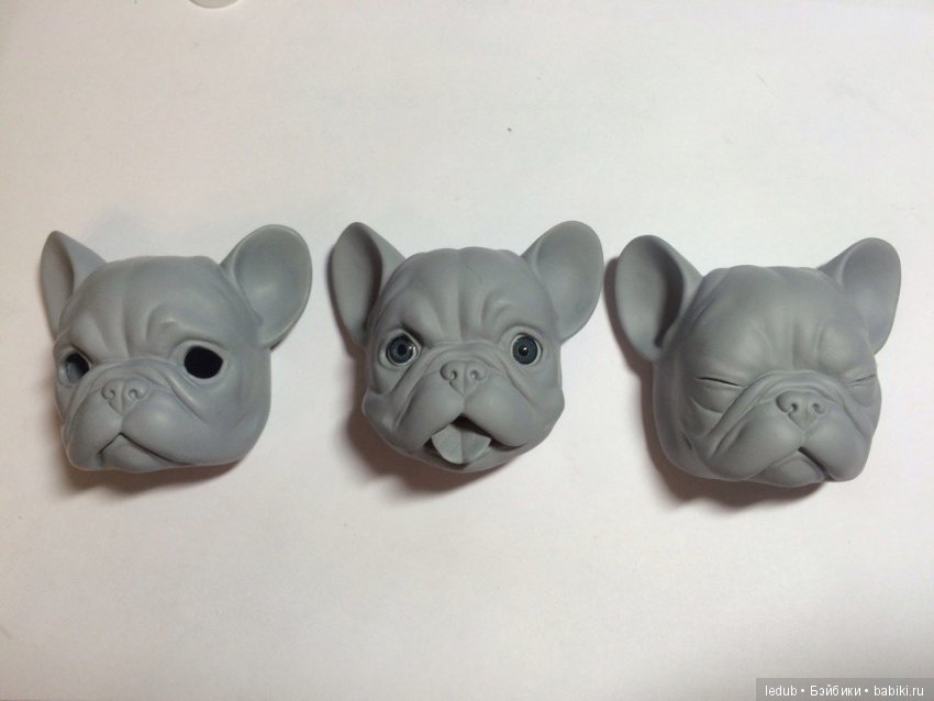 Первая отливка, роспись и новые мордашки: сплюша и собака-улыбака