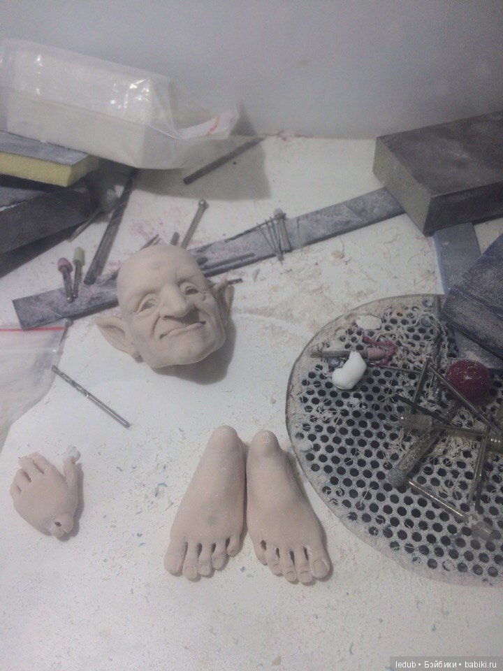 Работа над новой куклой "Mr. Green" Лели Дубровиной (фото 6)