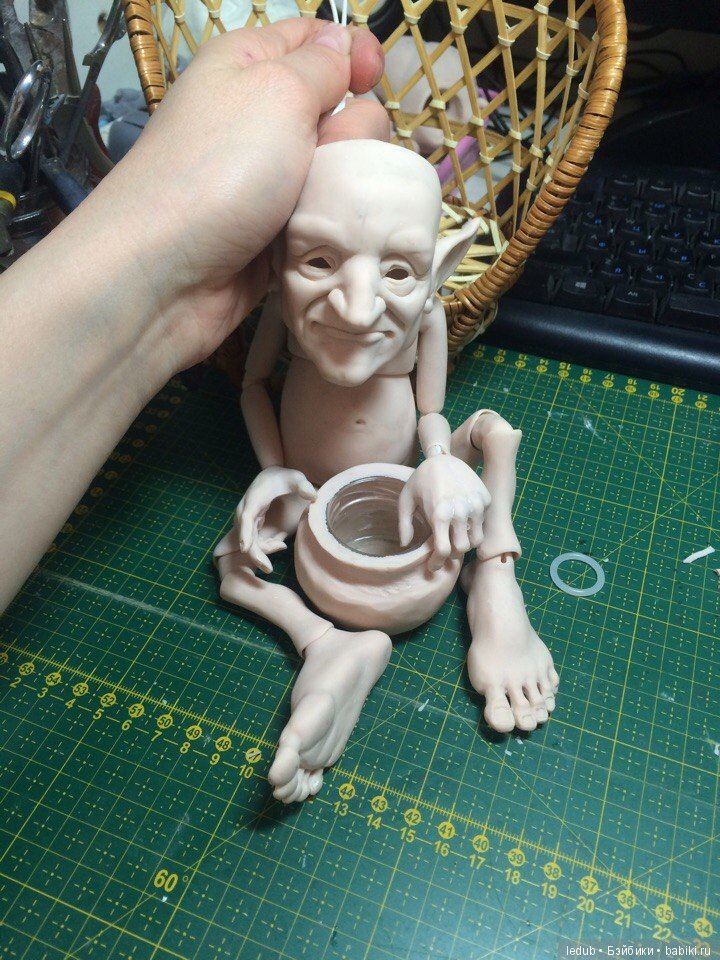 Работа над новой куклой "Mr. Green" Лели Дубровиной