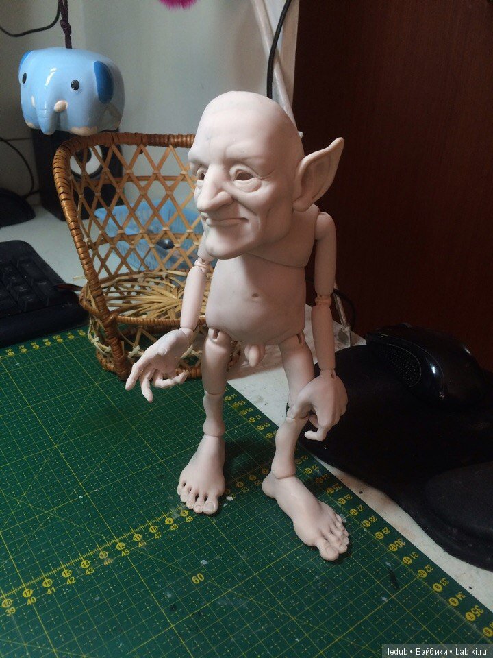 Работа над новой куклой "Mr. Green" Лели Дубровиной