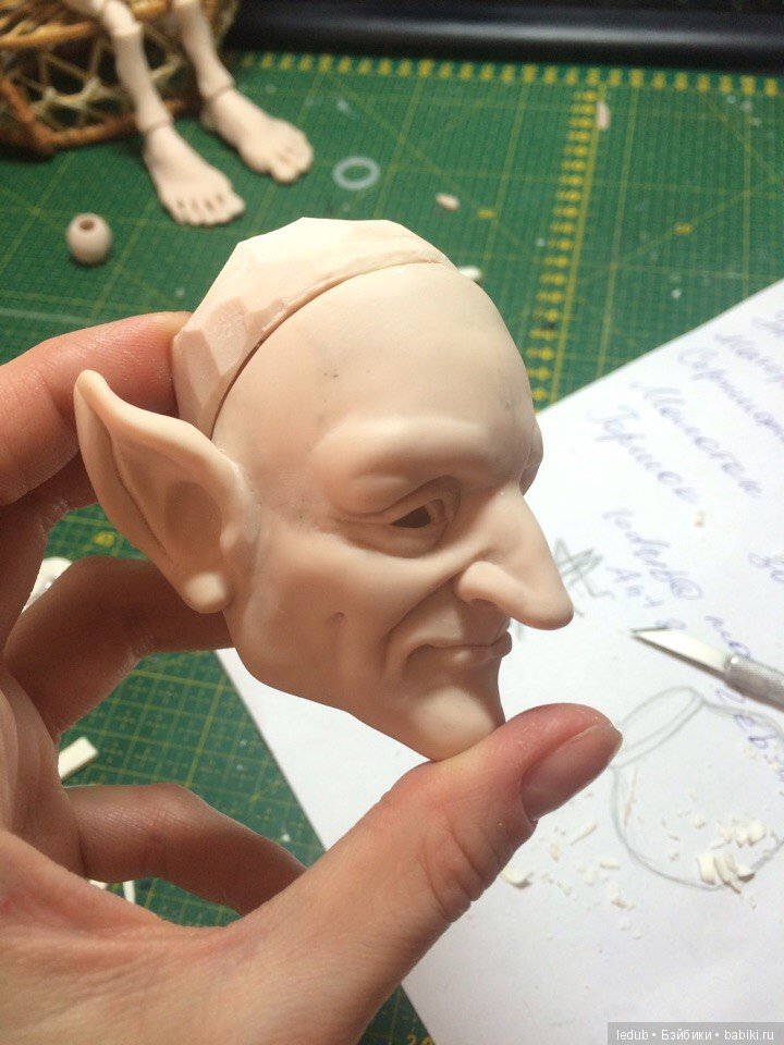 Работа над новой куклой "Mr. Green" Лели Дубровиной